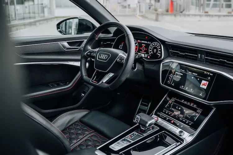 driver seat view of the audi rs6 in zurich