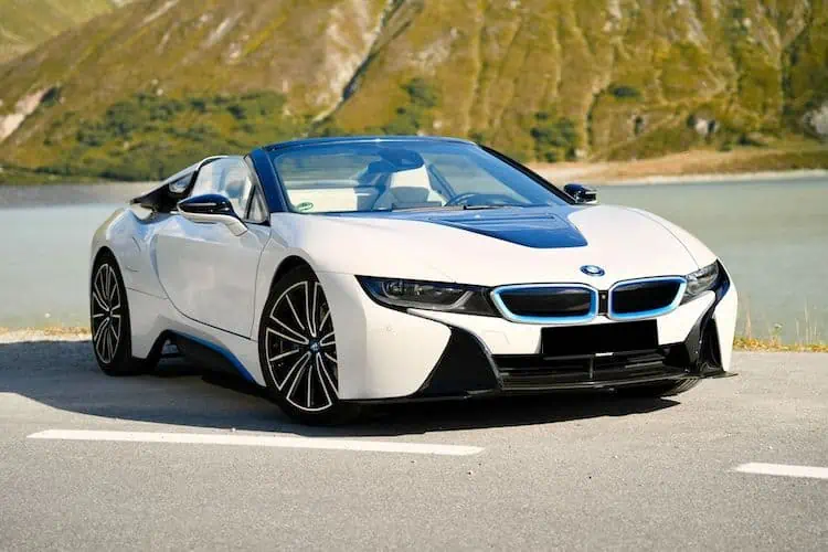 front view of the BMW i8 Roadster in zurich