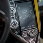 control display view of the McLaren 720S in Zurich