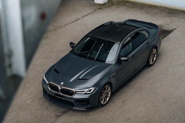 Top View of a BMW M5 CS in Zurich