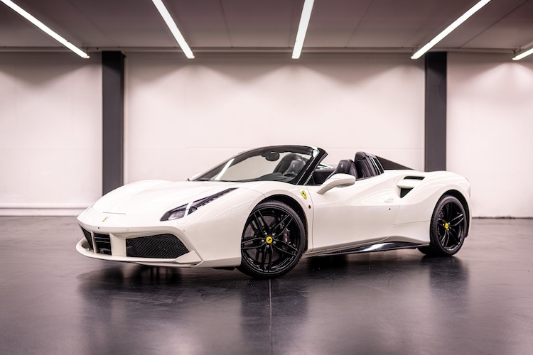 Front View of a Ferrari 488 Spyder in Zurich