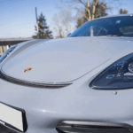 Front Porsche Cayman GT4 on Lake Constance