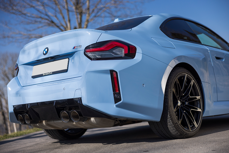 Back view BMW M2 Coupe at Lake Constance