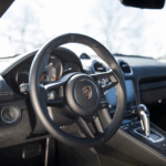Steering Wheel Porsche Cayman GT4 on Lake Constance