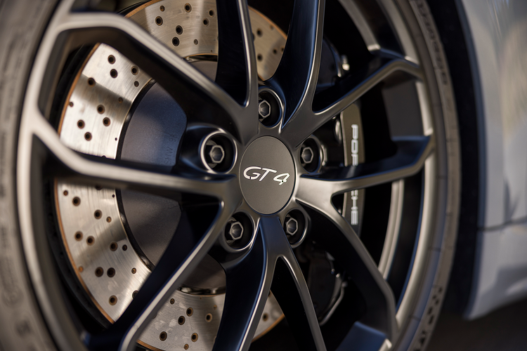 Wheel Porsche Cayman GT4 on Lake Constance